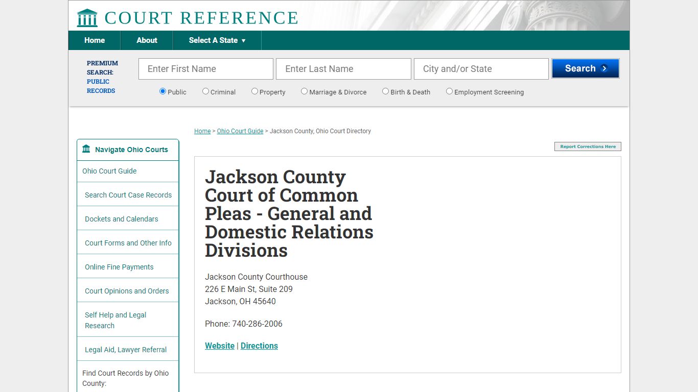 Jackson County Court of Common Pleas - General and ...